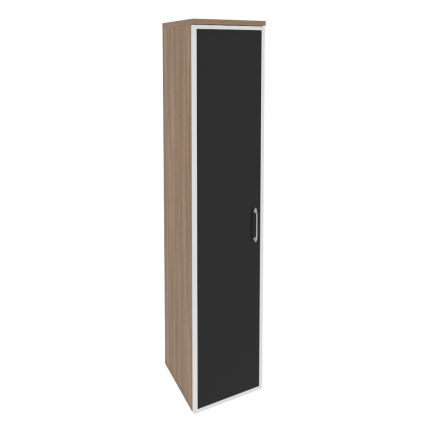 Onix Шкаф высокий узкий левый O.SU-1.10 R (L) black Дуб Аризона/Стекло Black 400*420*1977