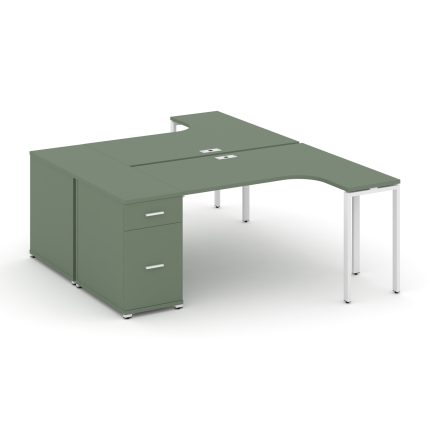 Concept Рабочая станция CN.DSA-403 W Кобо/Металл Белый 1800*1180*750