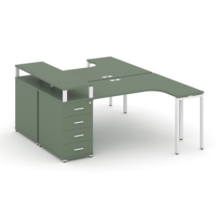 Concept Рабочая станция CN.DSA-405 W Кобо/Металл Белый 1800*1180*917