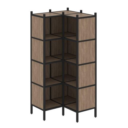 Loft Угловой внутренний стеллаж VR.L-31 Дуб Аризона/Металл Черный 862*862*1869