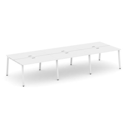 Style Project Рабочая станция 2-х сторон. SN-6A.DRS-083 Белый/Металл Белый 4140*1632*750