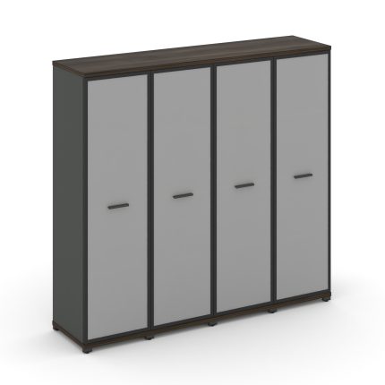 Concept Шкаф 4 узкие секции, 4 ниши CN.STU-446 RMB A Дуб Мали/Антрацит/Металл Антрацит/Сатин 1668*42