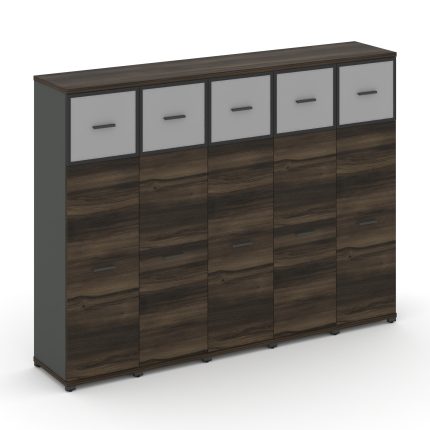 Concept Шкаф 5 узких секций, 4 ниши CN.STU-454 RMB A Дуб Мали/Антрацит/Металл Антрацит/Сатин 2084*42