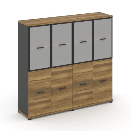 Concept Шкаф 2 широкие секции, 4 ниши CN.STS-422 RMB A Сандал Янтарный/Антрацит/Металл Антрацит/Сати