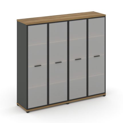 Concept Шкаф 2 широкие секции, 4 ниши CN.STS-426 RMB A Сандал Янтарный/Антрацит/Металл Антрацит/Сати