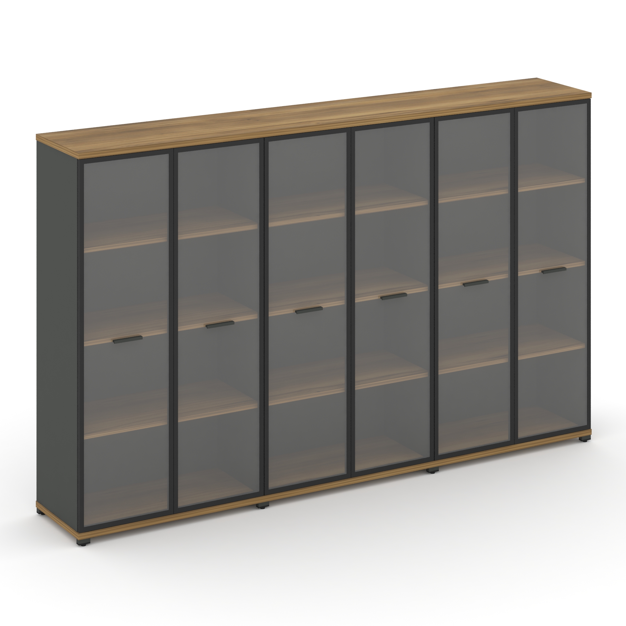 Concept Шкаф 3 широкие секции, 4 ниши CN.STS-436 RPB A Сандал Янтарный/Антрацит/Металл Антрацит/Проз