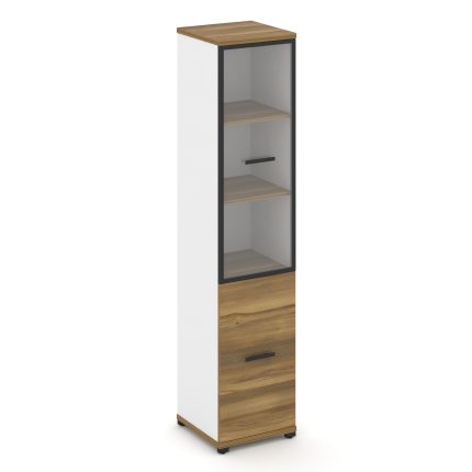 Concept Шкаф 1 узкая секция, 5 ниш CN.STU-512 RPB B Сандал Янтарный/Белый Бриллиант/Металл Черный/Пр