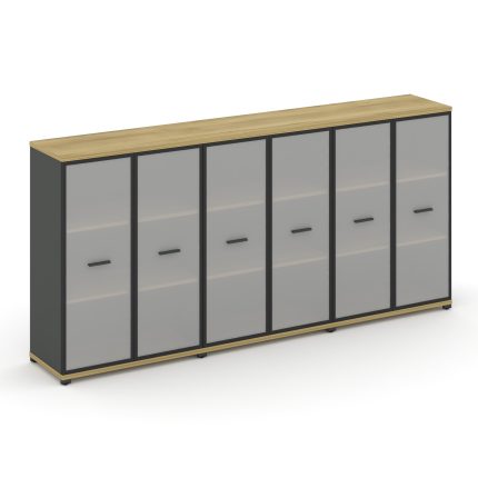 Concept Шкаф 3 широкие секции, 3 ниши CN.STS-336 RMB A Дуб Винченцо/Антрацит/Металл Антрацит/Сатин 2