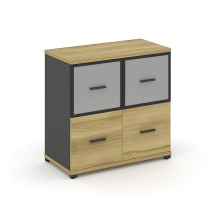 Concept Шкаф 1 широкая секция, 2 ниши CN.STS-212 RMB A Дуб Винченцо/Антрацит/Металл Антрацит/Сатин 8