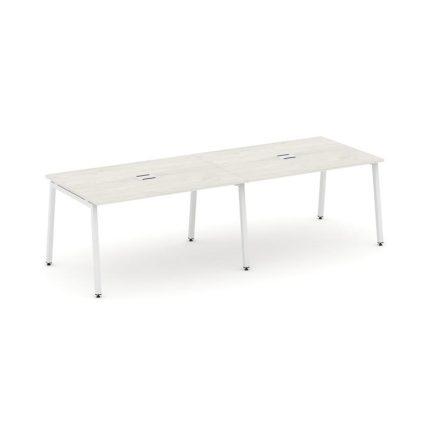 Style Project Стол переговорный SN-4A.SPRG-012 Дуб Наварра/Металл Белый 2360*980*750