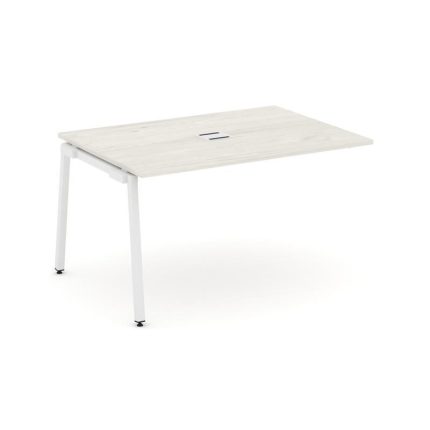 Style Project Проходной наб. элем. перег. стола SN-4A.NSPRG-001 Дуб Наварра/Металл Белый 980*980*750