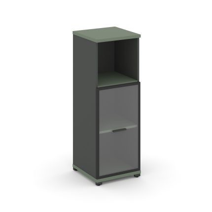 Concept Шкаф 1 узкая секция, 3 ниши CN.STU.E-313 RPB A Кобо/Антрацит/Металл Антрацит/Прозрачный 420*