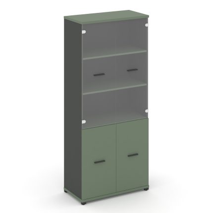 Concept Шкаф 1 широкая секция, 5 ниш CN.STS.E-512 SP A Кобо/Антрацит/Металл Антрацит/Прозрачный 836*