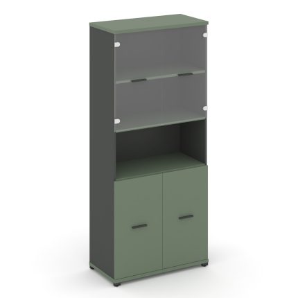 Concept Шкаф 1 широкая секция, 5 ниш CN.STS.E-513 SP A Кобо/Антрацит/Металл Антрацит/Прозрачный 836*