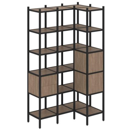 Loft Угловой внутренний стеллаж VR.L-35 Дуб Аризона/Металл Черный 1278*862*2280