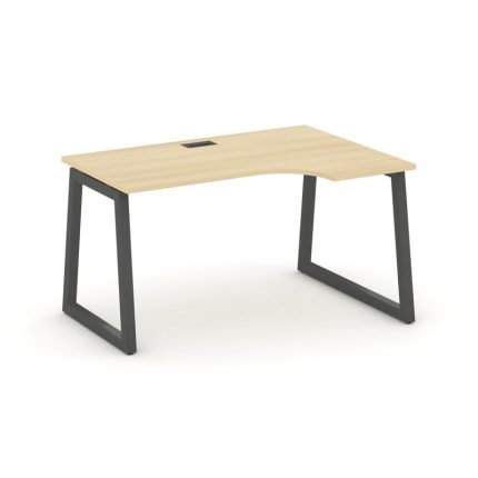 Style Project Стол рабочий эргоном. SN-5T1.SPA-011(R) Акация Лорка/Металл Антрацит/Заглушка Пластик