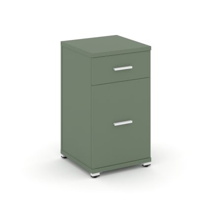 Concept Тумба опорная/приставная 1 ящ.+1 распаш. фасад CN.TUO-005 W Кобо/Металл Белый 420*420*750