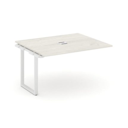 Style Project Проходной наб. элем. перег. стола SN-6O.NSPRG-033 Дуб Наварра/Металл Белый 1380*1180*7