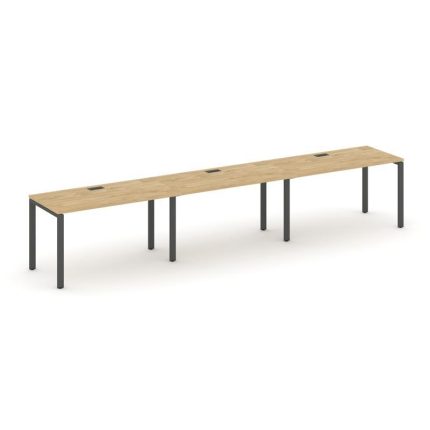 Style Project Рабочая станция 1 сторон. SN-6P.ORS-042 Тиквуд Светлый/Металл Антрацит 3540*700*750