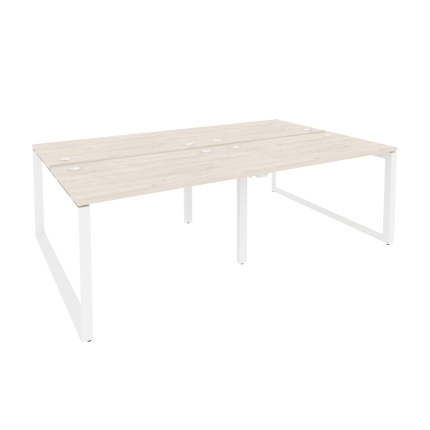 Onix Рабочая станция на О-образном м/к O.MO-D.RS-4.2.7 Денвер Светлый/Металл Белый 2360*1475*750