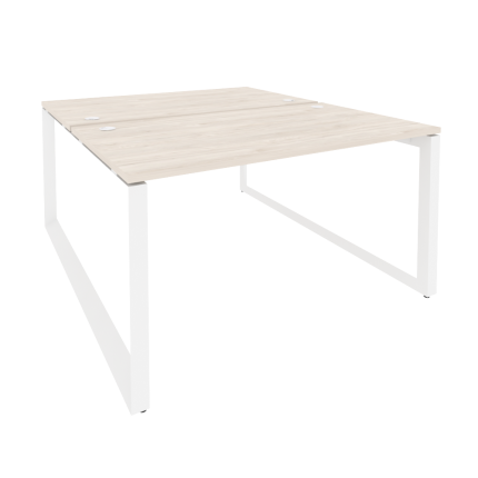 Onix Рабочая станция на О-образном м/к O.MO-D.RS-2.3.8 Денвер Светлый/Металл Белый 1380*1635*750