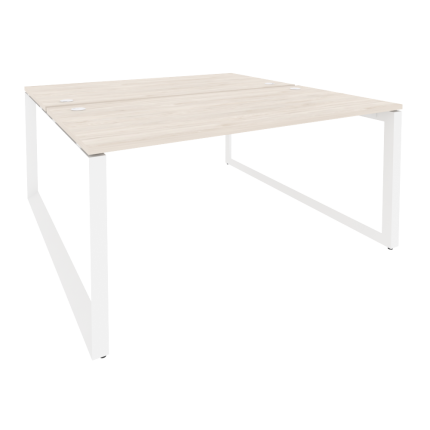Onix Рабочая станция на О-образном м/к O.MO-D.RS-2.4.8 Денвер Светлый/Металл Белый 1580*1635*750