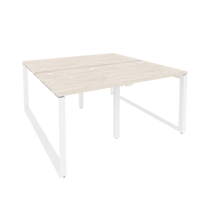 Onix Рабочая станция на О-образном м/к O.MO-D.RS-4.0.8 Денвер Светлый/Металл Белый 1560*1635*750