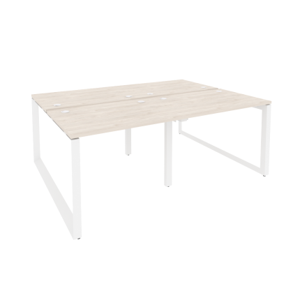 Onix Рабочая станция на О-образном м/к O.MO-D.RS-4.1.7 Денвер Светлый/Металл Белый 1960*1475*750