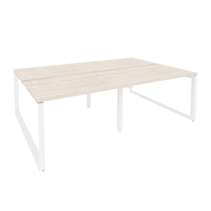 Onix Рабочая станция на О-образном м/к O.MO-D.RS-4.2.8 Денвер Светлый/Металл Белый 2360*1635*750