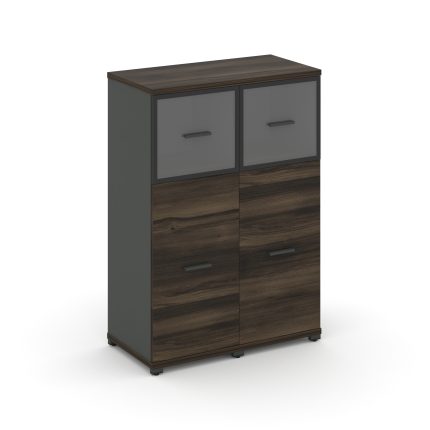 Concept Шкаф 2 узкие секции, 3 ниши CN.STU-324 RPB A Дуб Мали/Антрацит/Металл Антрацит/Прозрачный 83