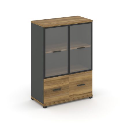 Concept Шкаф 1 широкая секция, 3 ниши CN.STS-312 RPB A Сандал Янтарный/Антрацит/Металл Антрацит/Проз