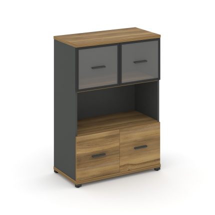 Concept Шкаф 1 широкая секция, 3 ниши CN.STS-315 RPB A Сандал Янтарный/Антрацит/Металл Антрацит/Проз