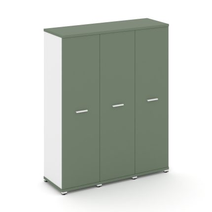 Concept Шкаф 3 узкие секции, 4 ниши CN.STU-436 W Кобо/Белый Бриллиант/Металл Белый 1252*420*1554