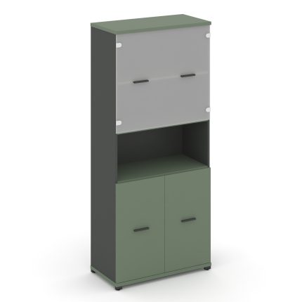 Concept Шкаф 1 широкая секция, 5 ниш CN.STS.E-513 SM A Кобо/Антрацит/Металл Антрацит/Сатин 836*420*1