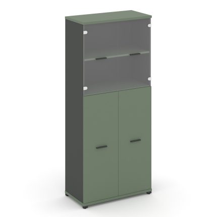 Concept Шкаф 1 широкая секция, 5 ниш CN.STS.E-515 SP A Кобо/Антрацит/Металл Антрацит/Прозрачный 836*