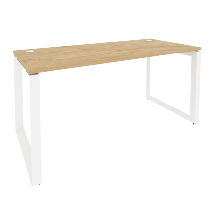 Onix Стол рабочий на О-образном м/к O.MO-SP-4.7 Тиквуд Светлый/Металл Белый 1580*720*750