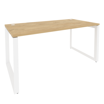 Onix Стол рабочий на О-образном м/к O.MO-SP-4.8 Тиквуд Светлый/Металл Белый 1580*800*750