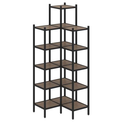 Loft Угловой внутренний стеллаж VR.L-46 Дуб Аризона/Металл Черный 862*862*2280