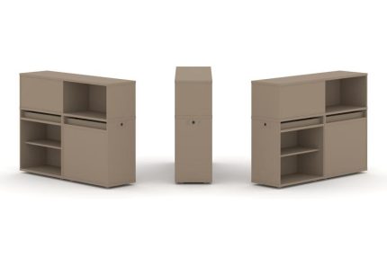 Estetica Набор №11. Тумба двойная+низкая надставка ES.NB.2N-11 Латте 1500*410*1135