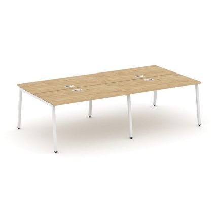 Style Project Рабочая станция 2-х сторон. SN-4A.DRS-032 Тиквуд Светлый/Металл Белый 2360*1232*750