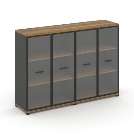 Concept Шкаф 2 широкие секции, 3 ниши CN.STS-326 RPB A Сандал Янтарный/Антрацит/Металл Антрацит/Проз