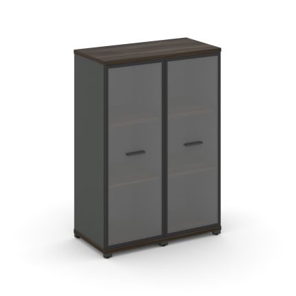 Concept Шкаф 2 узкие секции, 3 ниши CN.STU-326 RPB A Дуб Мали/Антрацит/Металл Антрацит/Прозрачный 83