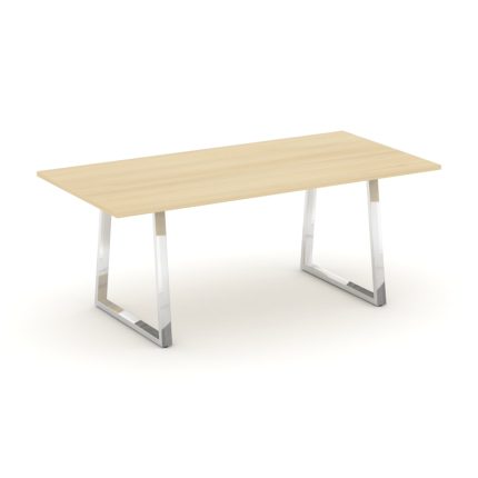 Style Project Direct Lux Стол переговорный M-SN-6T1.SPRG-198.3 Акация Лорка/Нержавеющая Сталь/Хром 1