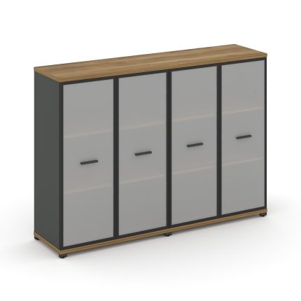 Concept Шкаф 2 широкие секции, 3 ниши CN.STS-326 RMB A Сандал Янтарный/Антрацит/Металл Антрацит/Сати