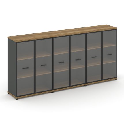 Concept Шкаф 3 широкие секции, 3 ниши CN.STS-336 RPB A Сандал Янтарный/Антрацит/Металл Антрацит/Проз