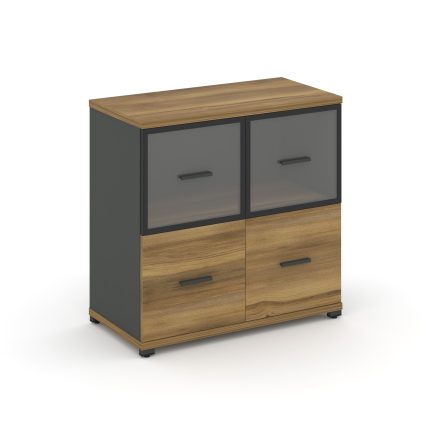 Concept Шкаф 1 широкая секция, 2 ниши CN.STS-212 RPB A Сандал Янтарный/Антрацит/Металл Антрацит/Проз