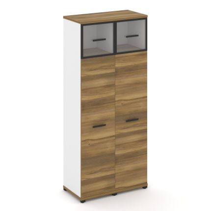 Concept Шкаф 2 узкие секции, 5 ниш CN.STU-527 RPB B Сандал Янтарный/Белый Бриллиант/Металл Черный/Пр