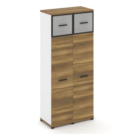 Concept Шкаф 2 узкие секции, 5 ниш CN.STU-527 RMB B Сандал Янтарный/Белый Бриллиант/Металл Черный/Са