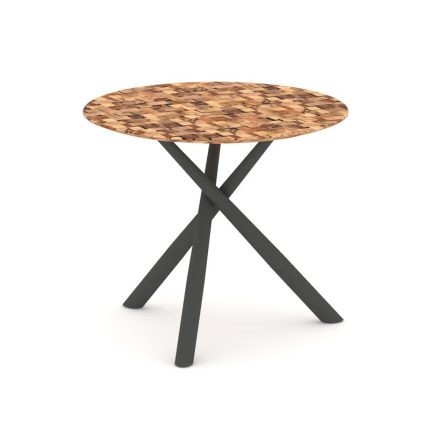 Oak Стол переговорный круглый D=900мм PR.C.SPRG-002.ME Маркетри/Металл Антрацит 900*900*750