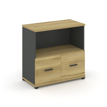 Concept Шкаф 1 широкая секция, 2 ниши CN.STS-211 A Дуб Винченцо/Антрацит/Металл Антрацит 836*420*818